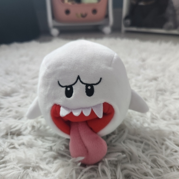 Little Buddy Super Mario All Star Collection 1428 Ghost Boo Stuffed Plush, 4" - Picture 1 of 2